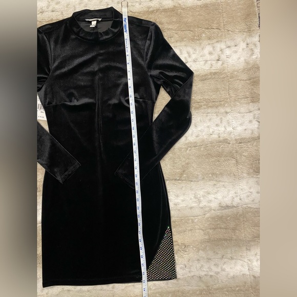 NWT💕Xtraordinary Lon Sleeve Mock Neck Rhinestone Trim Pullover Dress Size S - Picture 8 of 12